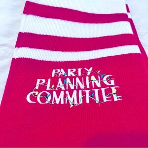 The Office - Party Planning Committee Red/White Striped Scarf